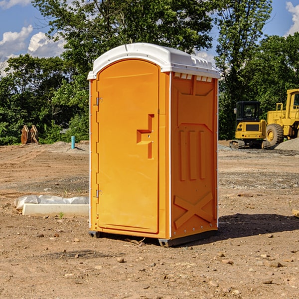 how often are the porta potties cleaned and serviced during a rental period in Sigourney Iowa